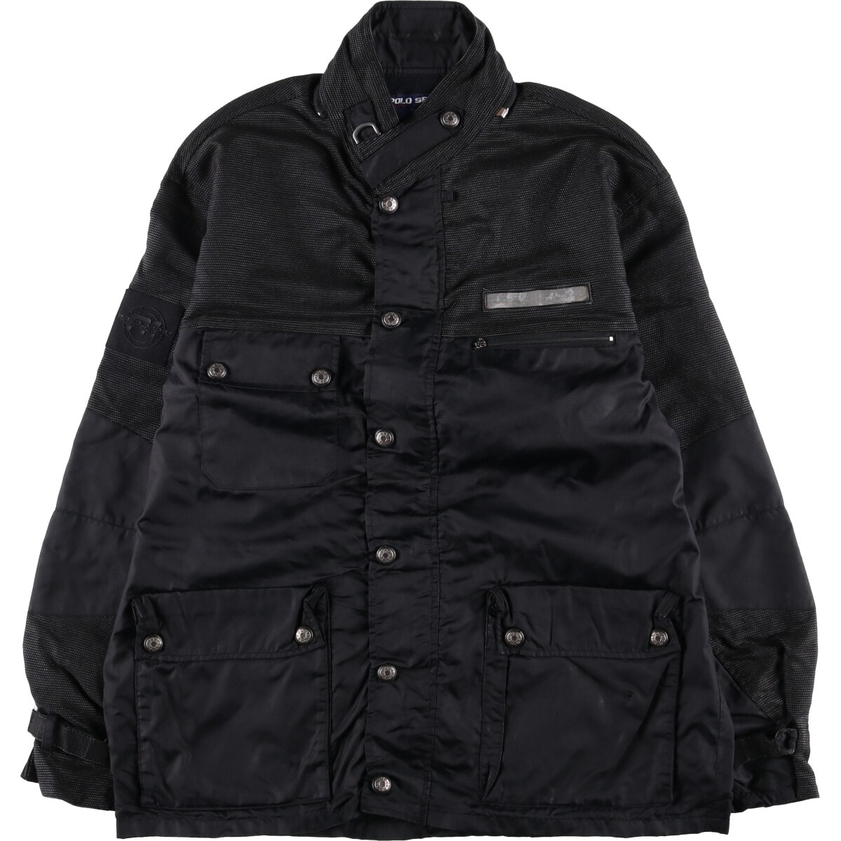 古着 90年代 ラルフローレン Ralph Lauren POLO SPORT ポロスポーツ ポロスポ ナイロンジャケット モーターサイクルジャケット メンズM相当/eaa559001