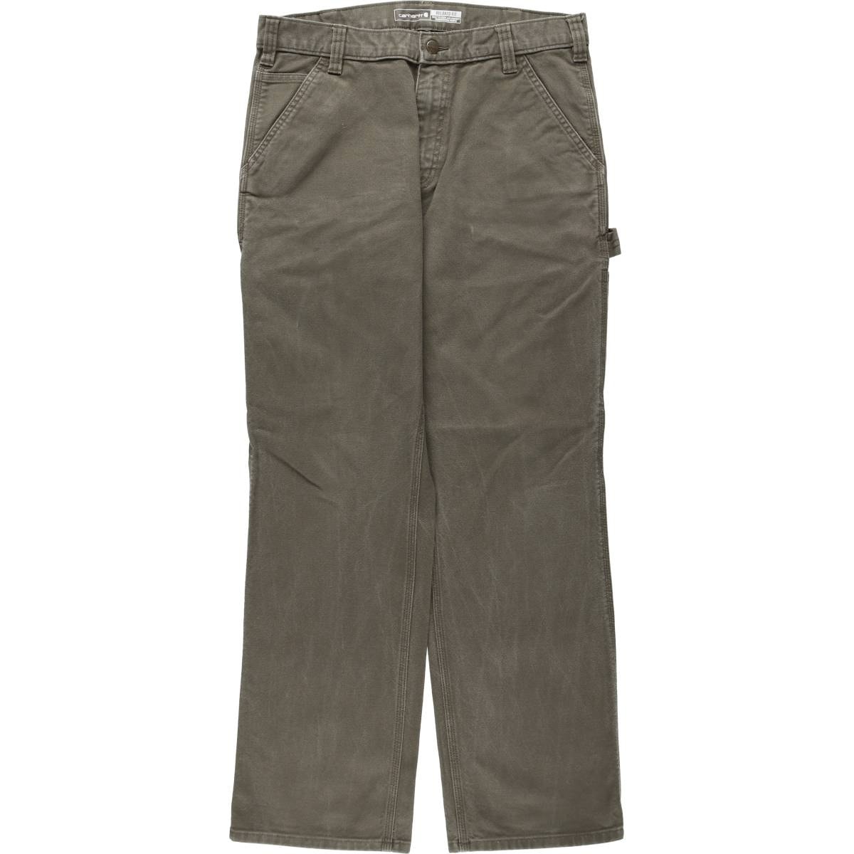 古着 カーハート Carhartt RELAXED FIT ダックペインターパンツ メンズw34相当 ジッパーフライ/eaa630683