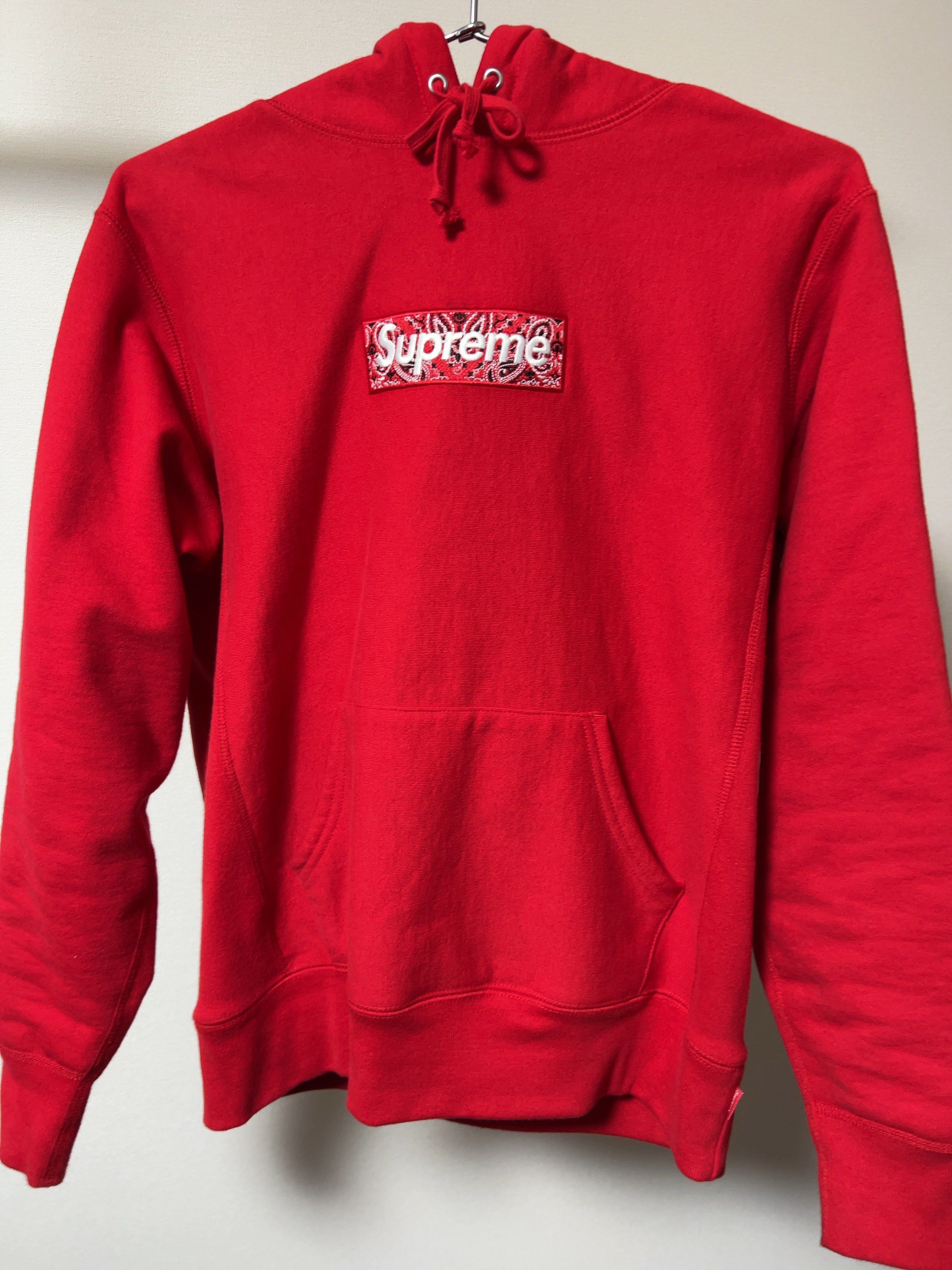 Supreme Bandana Box Logo Hooded Sweatshirt "Red"