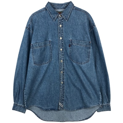 古着 リーバイス Levi's 長袖 デニムシャツ メンズL相当/eaa646633