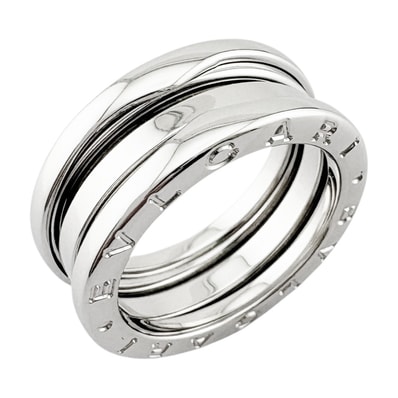 ブルガリ B-zero.1 ビーゼロワン 3バンド リング 指輪 11.5号 18金 K18ホワイトゴールド レディース BVLGARI 中古