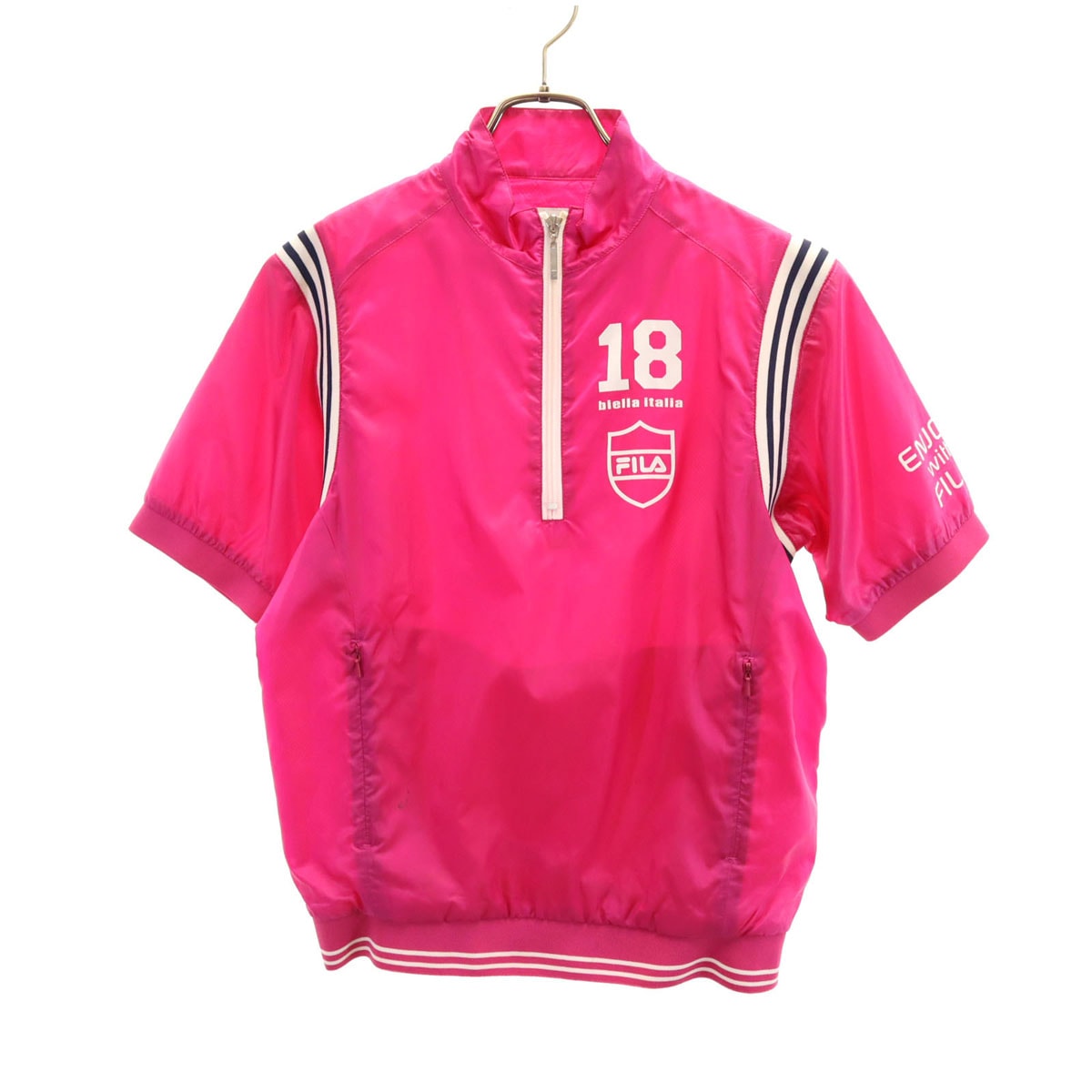 FILA フィラ ゴルフ 半袖 ハーフジップ ジャケット M ピンク GOLF