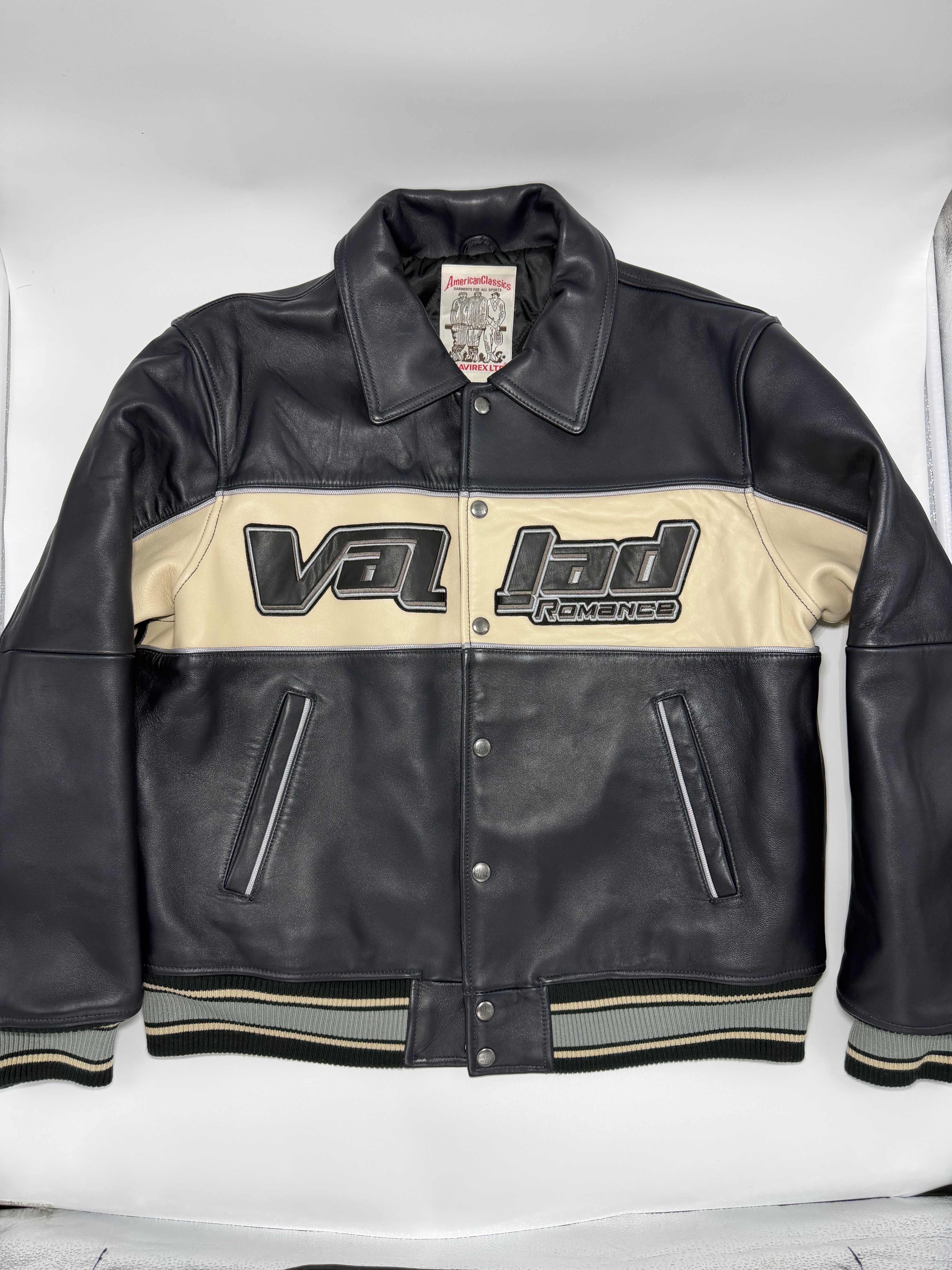 B (目立った傷や汚れなし)】VALLAD AVIREX VARSITY LEATHE JACKETの