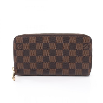 ルイ・ヴィトン LOUIS VUITTON ジッピーウォレット ダミエエベヌ ラウンド長財布 財布 PVC メンズ レディース ブラウン系 N60015 【中古】