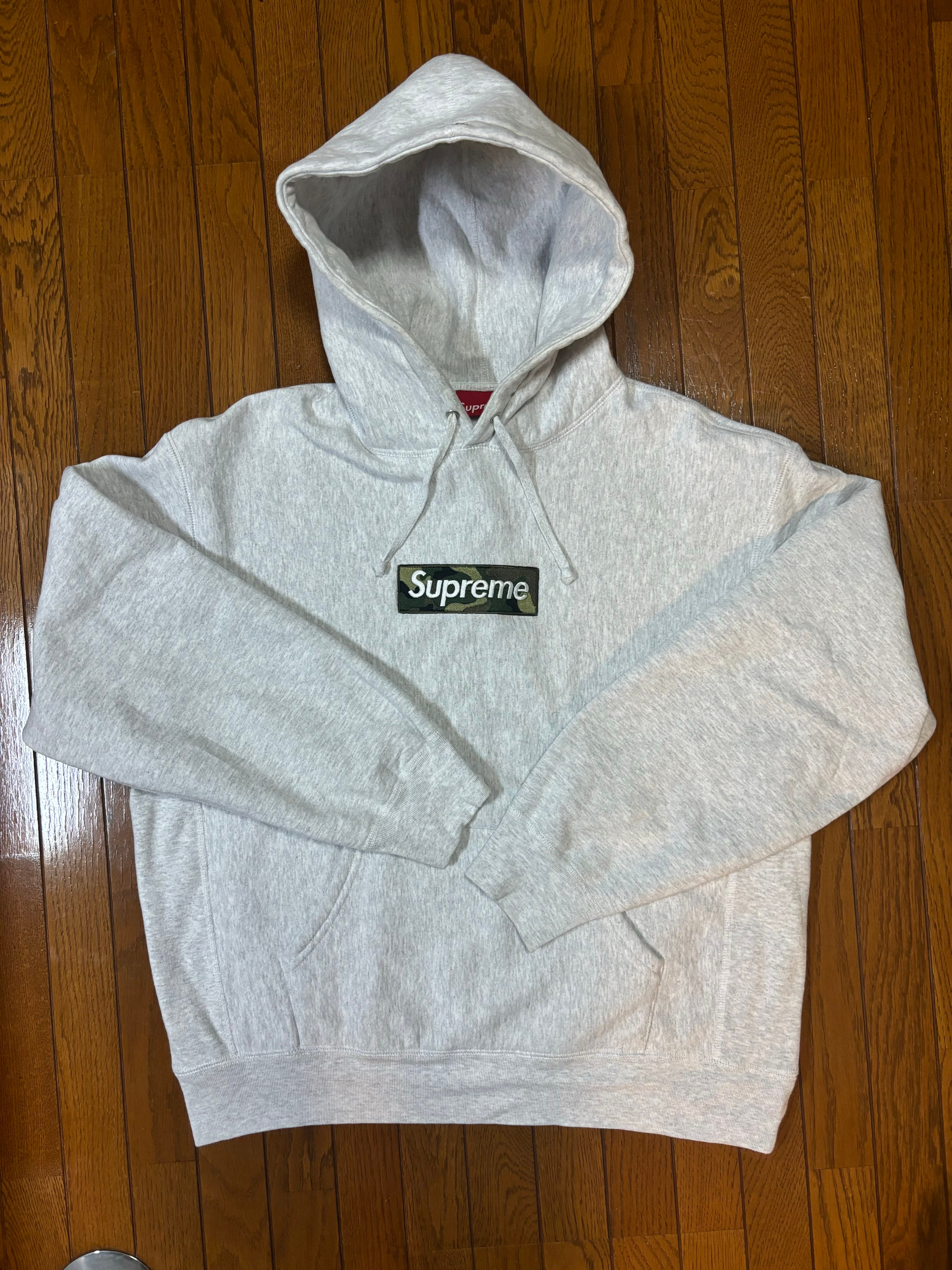 Supreme Box Logo Hooded Sweatshirt "Ash Grey" (23FW)