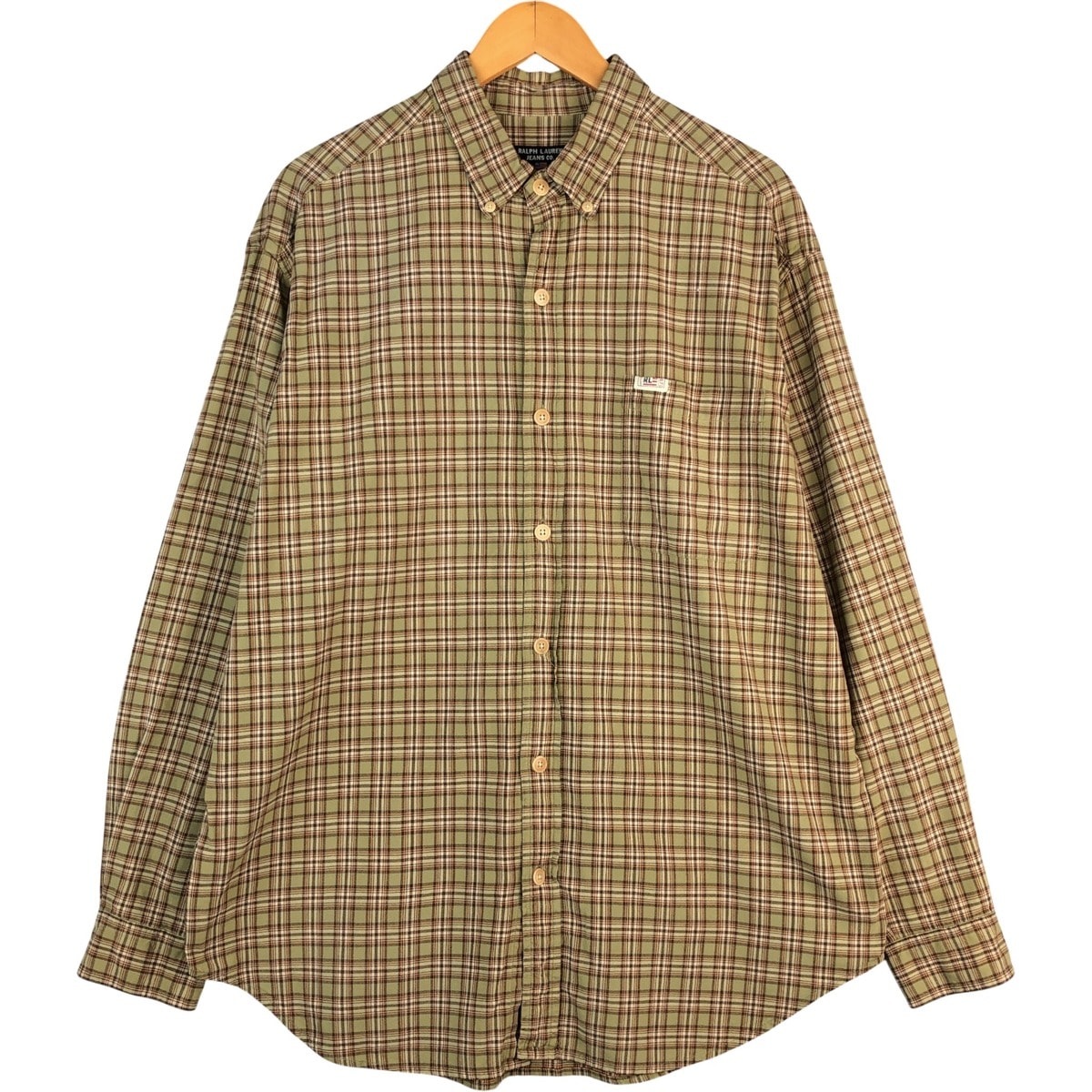 古着 00年代 ラルフローレン Ralph Lauren RALPH LAUREN JEANS CO 長袖 ボタンダウンチェックシャツ メンズL相当/eaa594595
