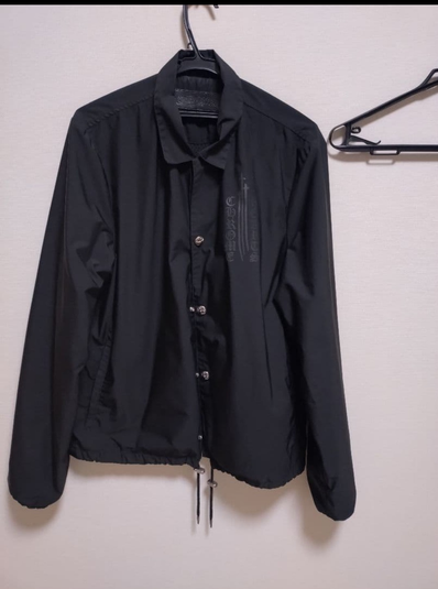 Chrome Hearts RIGGINS FBRC English Print Nylon Coach Jacket "Black"