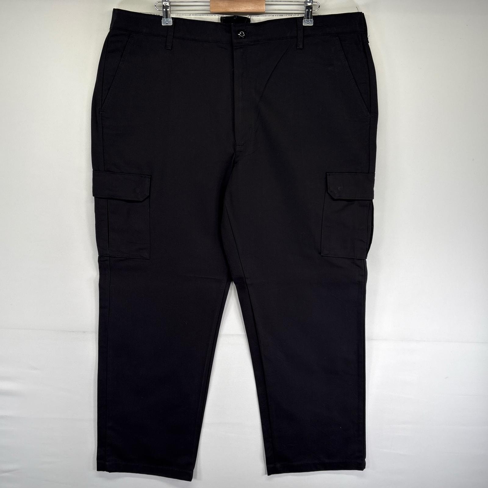古着 レッドキャップ RED KAP パンツ カーゴパンツ ワンポイントロゴ 大きいサイズ ジッパーフライ w44 L32  ブラック系 メンズ