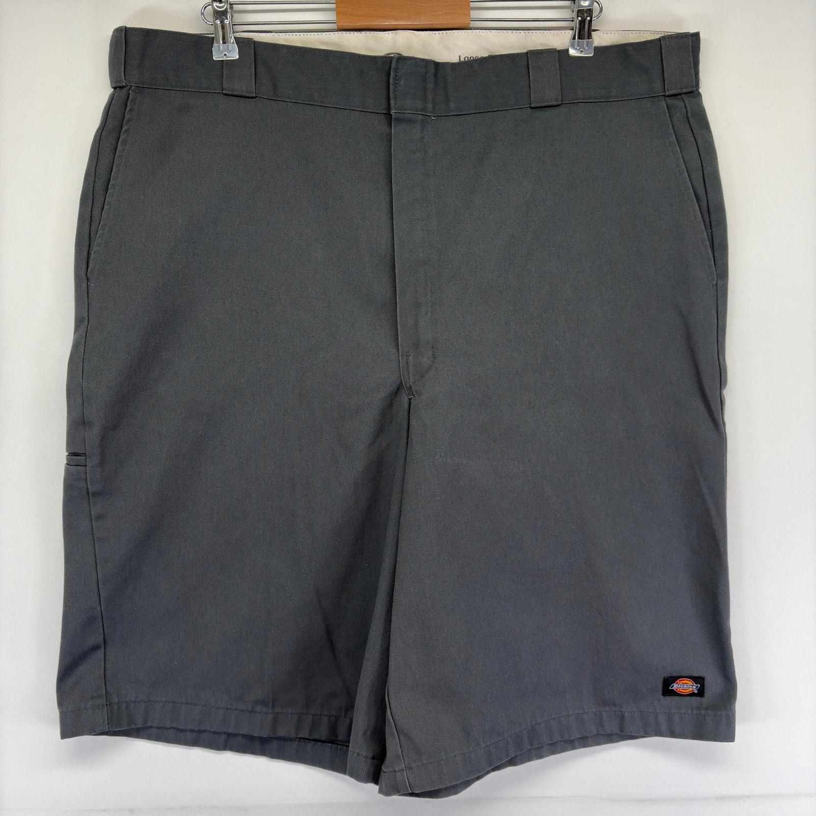 古着 ディッキーズ Dickies パンツ ワーク ワンポイントルーズフィット ハーフパンツ 大きいサイズ  グレー系 メンズ