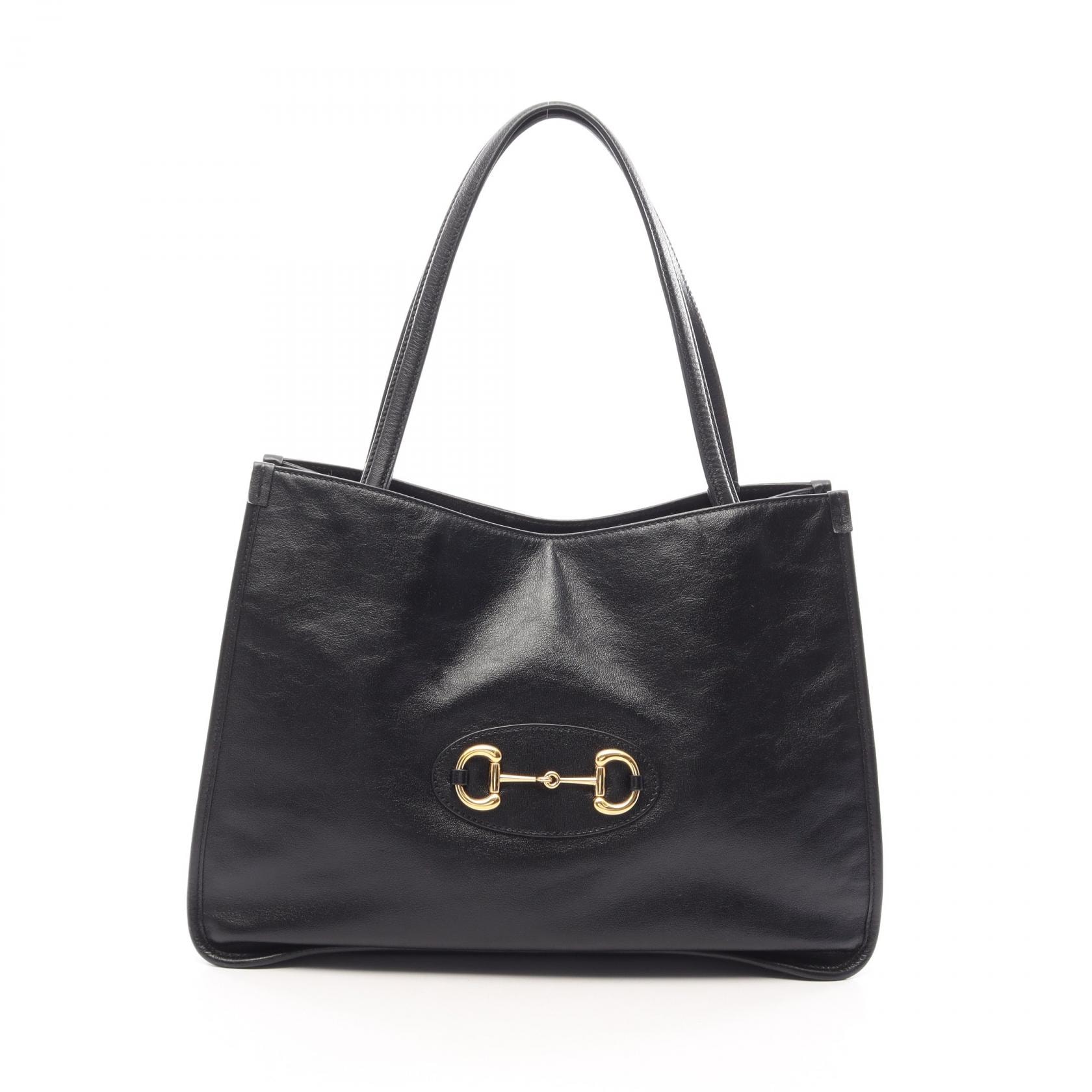 グッチ GUCCI ホースビット 1955 トートバッグ バッグ レザー レディース ブラック系 623694 【中古】