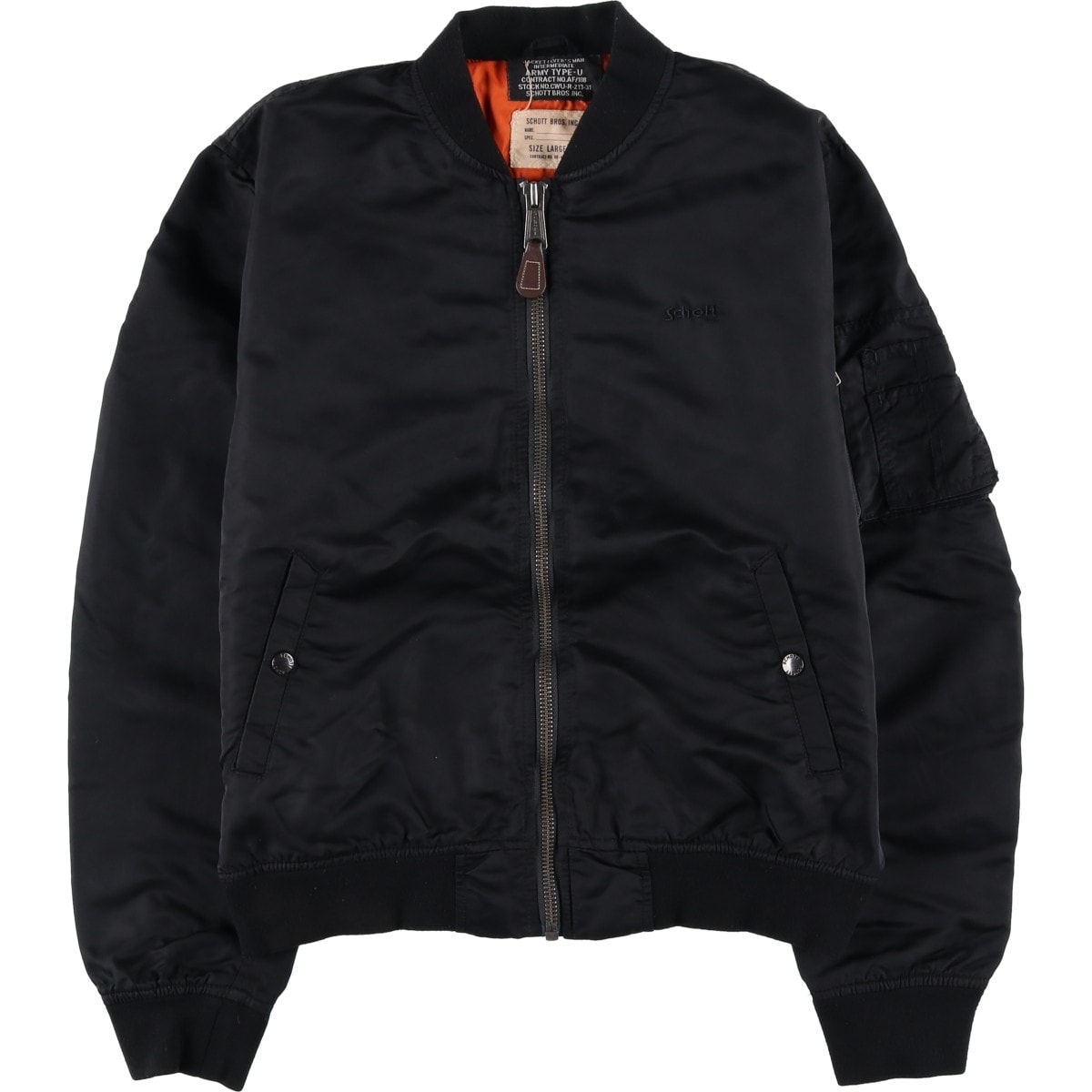 古着 民間品 ショット SCHOTT MA-1タイプ ミリタリー フライトジャケット メンズL相当/eaa597179