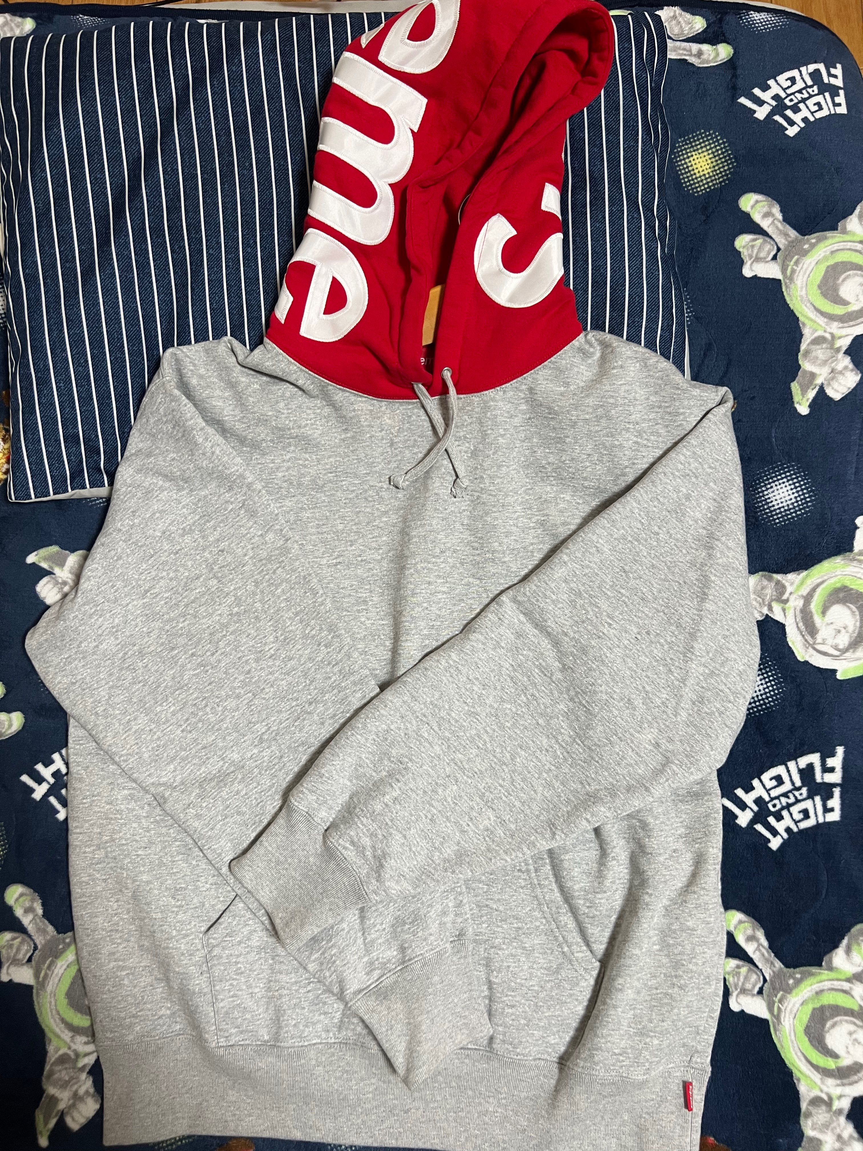 Supreme Contrast Hooded Sweatshirt "Grey"