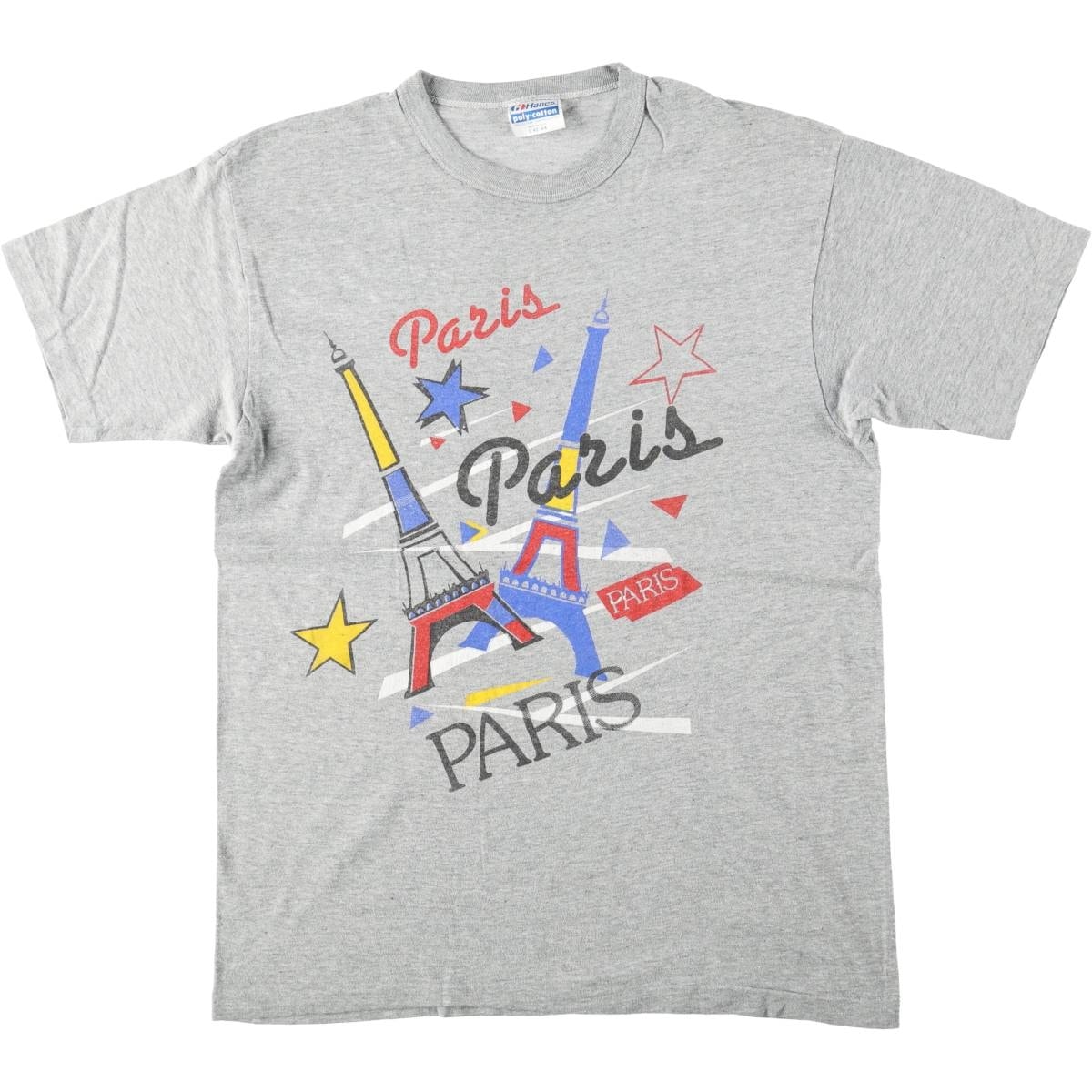 古着 80年代 ヘインズ Hanes POLY-COTTON 青タグ スーベニアTシャツ USA製 メンズL相当 ヴィンテージ/eaa663945