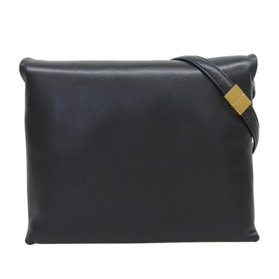 マルニ プリズマ カーフレザー ショルダーバッグ レディース ブラック