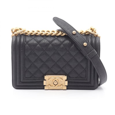 シャネル CHANEL ボーイシャネル スモール ショルダーバッグ バッグ キャビアスキン(グレインドカーフ) レディース ブラック系 A67085 【中古】