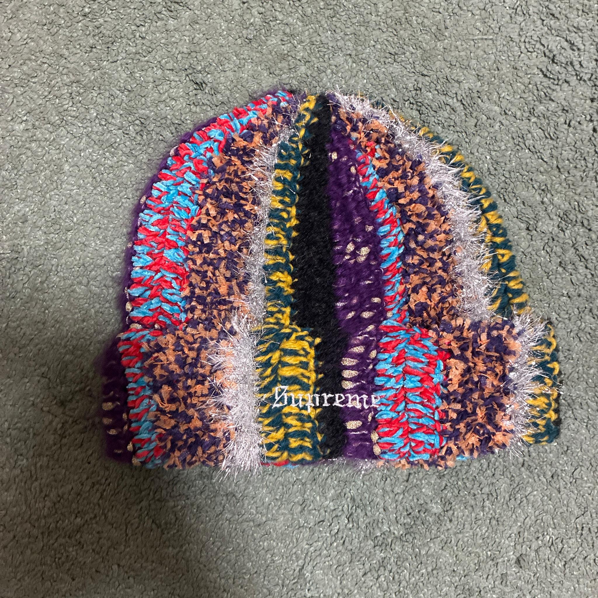 Supreme Tinsel Stripe Beanie "Multi"