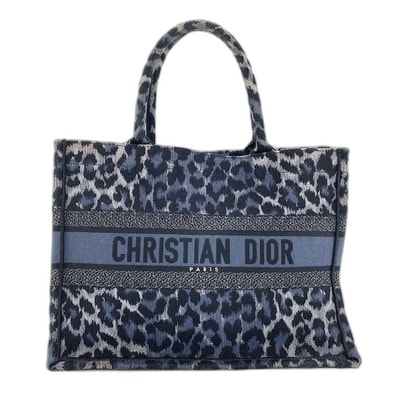 ディオール Dior ブックトート レオパード トートバッグ【中古】