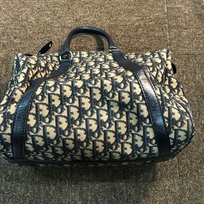 Dior Trotter Mini Boston Handle Bag "Navy"