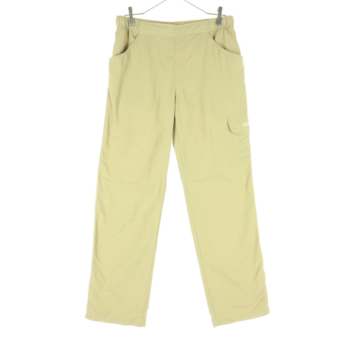 adidas アディダス NEO LABEL ワンポイントロゴ ナイロンパンツ L ベージュ