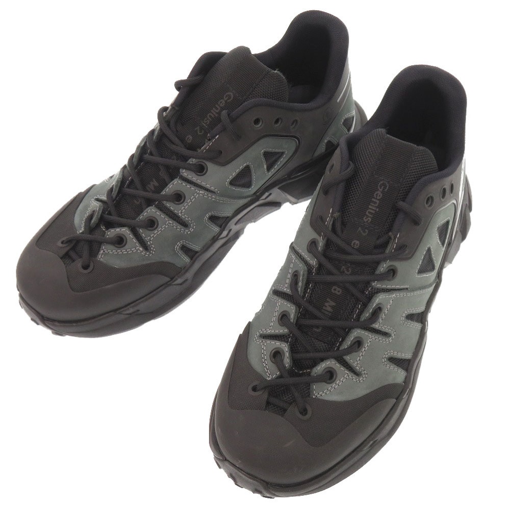 モンクレール SILENCIO レザー ラバー ブラック