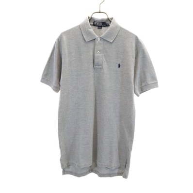 Polo by Ralph Lauren ポロバイラルフローレン USA製 半袖 ポロシャツ S グレー 鹿の子