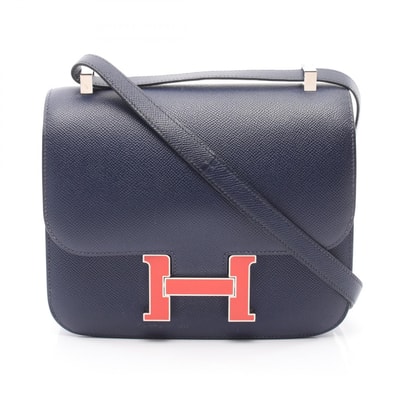 エルメス HERMES コンスタンス3 24 コンビ金具 ショルダーバッグ バッグ レザー ヴォーエプソン ヴォーエプソン ブルーサフィール X刻印(2016年製造) レディース ネイビー系 【中古】