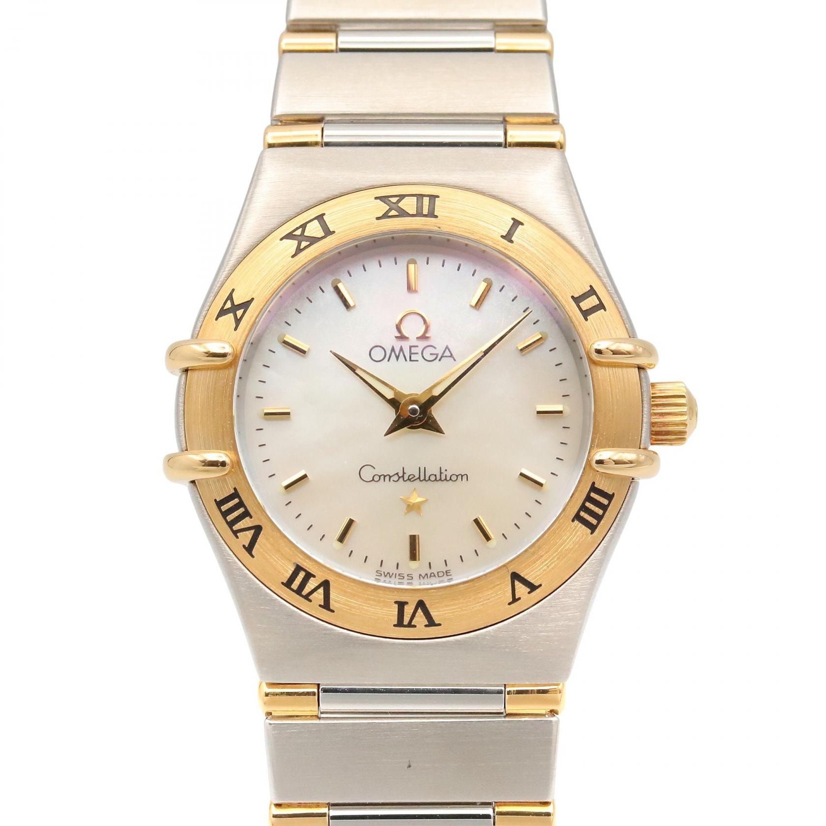 オメガ OMEGA コンステレーション ミニ 腕時計 時計 K18(イエローゴールド) ステンレススチール レディース ゴールド系 1362.70 【中古】