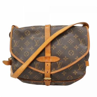 【6dd4518】ルイヴィトン ショルダーバッグ モノグラム ソミュール30 M42256 ブラウン【中古】レディース