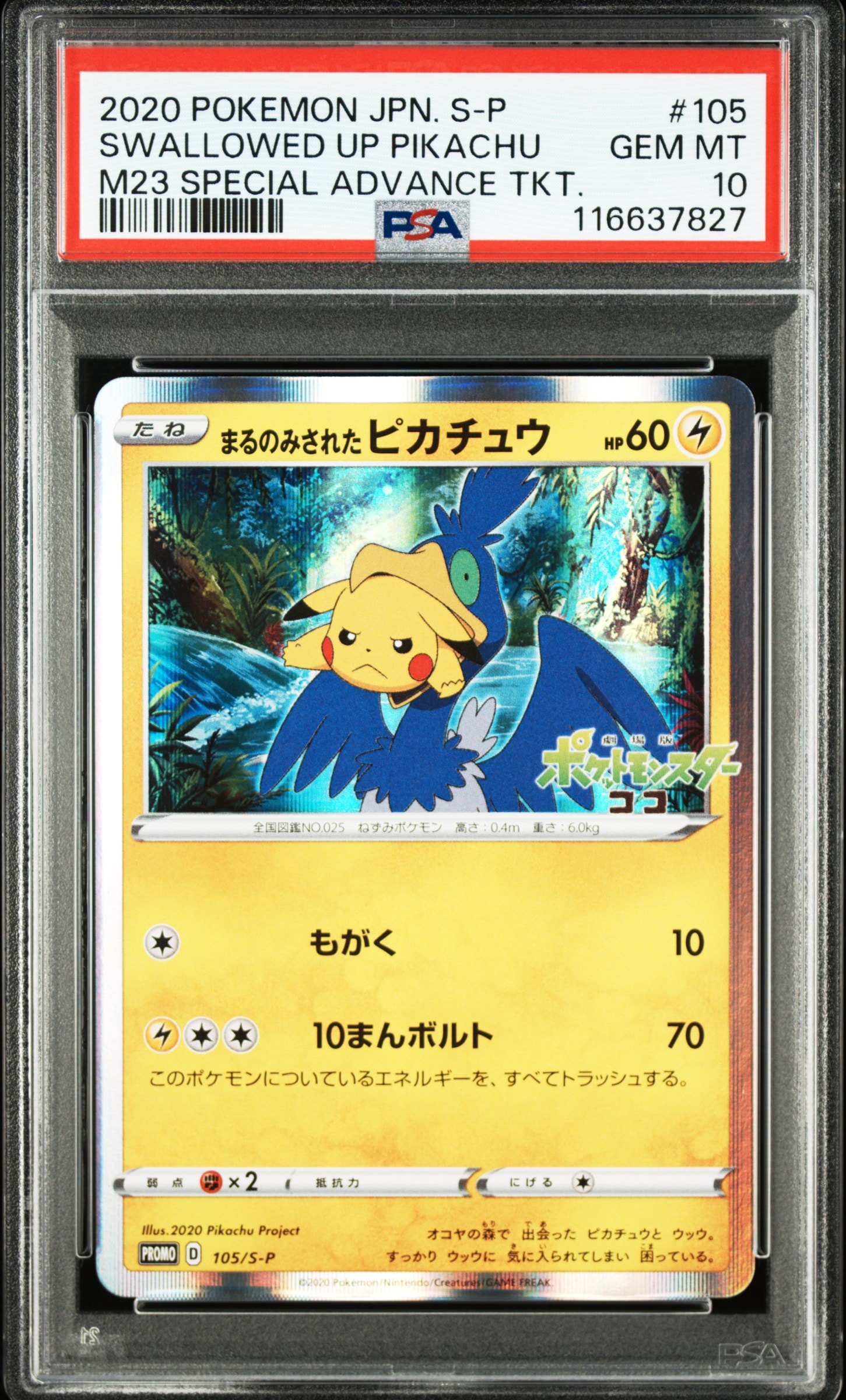 まるのみされたピカチュウ: プロモ[S-P 105](プロモーションカード「S-P」)