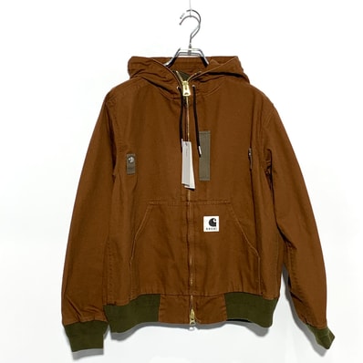 sacai x Carhartt WIP Washed Duck Hooded Blouson Mens "Dark Beige"