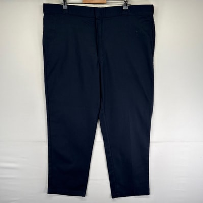 古着 ディッキーズ Dickies パンツ チノパン ストレート ジッパーフライ 大きいサイズ スラックス 874 w44 L30 ネイビー系 メンズ