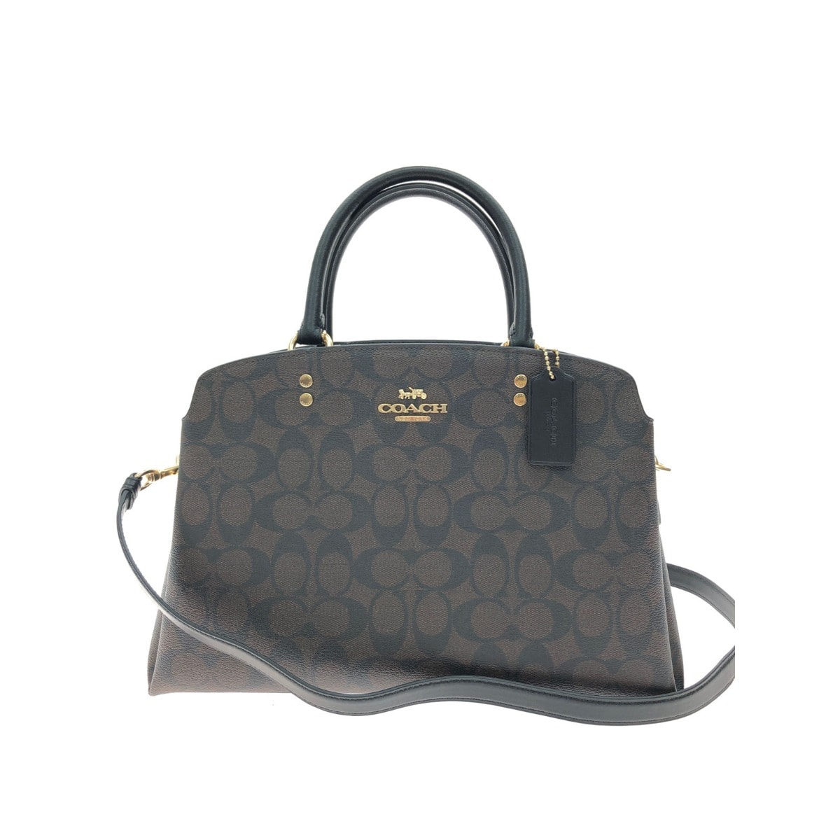 ▼▼COACH コーチ レディース 2WAYバッグ ショルダー ハンドバッグ シグネチャー アウトレット 91495 ブラウン