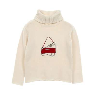 ディオール Dior ニット 衣料品 トップス ウール レディース アイボリー系 / レッド系 【中古】