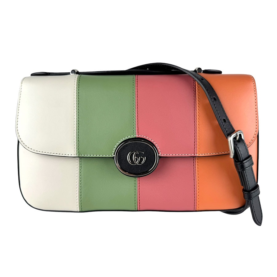 グッチ GUCCI ショルダーバッグ ダブルG レザー マルチカラー レディース 739721【中古】 z9659