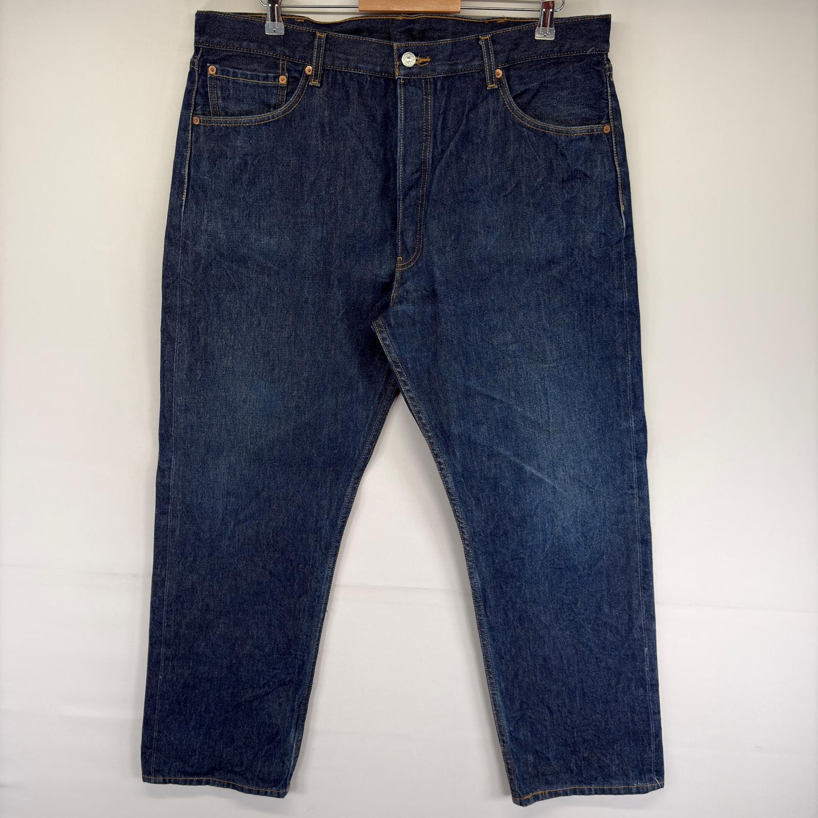古着 リーバイス Levi's デニム パンツ 501 ストレート 5ポケット ボタンフライ ジーンズ ジーパン w40 L32  ブルー系 メンズ