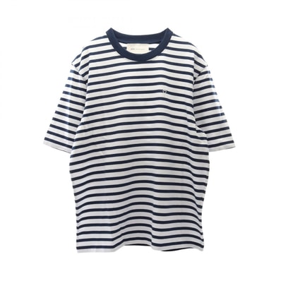 アミ AMI ボクシーフィット マリンボーダー 半袖Tシャツ 衣料品 トップス コットン メンズ レディース ホワイト系 / ブルー系 UTS374.JE0210A044M 【新品】