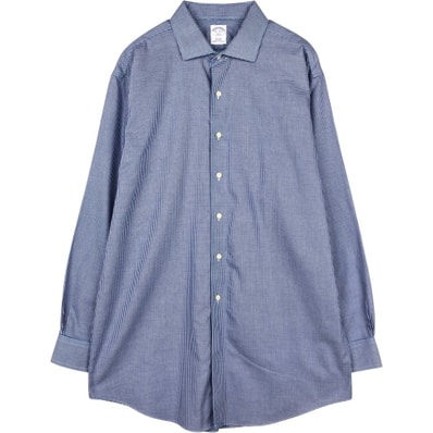古着 ブルックスブラザーズ Brooks Brothers 346 ワイドカラー ギンガムチェック 長袖 チェックシャツ メンズXL相当/eaa676474
