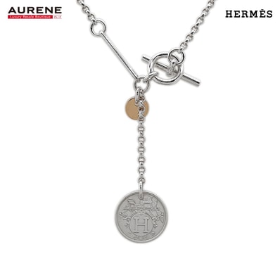 HERMES エルメス ネックレス ロゴ コイン コンビ トグル エクスリブリス SV925 K18PG シルバー 新品仕上済 ユニセックス
【中古】