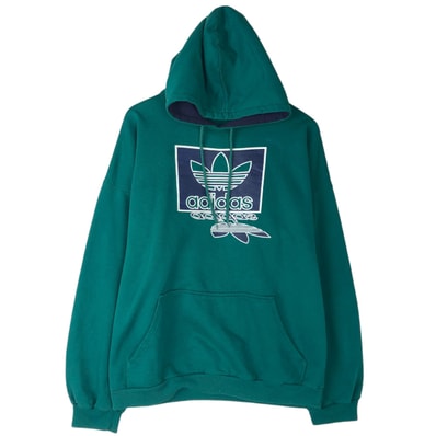 古着 80~90年代 アディダス adidas トレフォイルロゴ スウェットプルオーバーパーカー カナダ製 メンズL相当 ヴィンテージ/eaa624045
