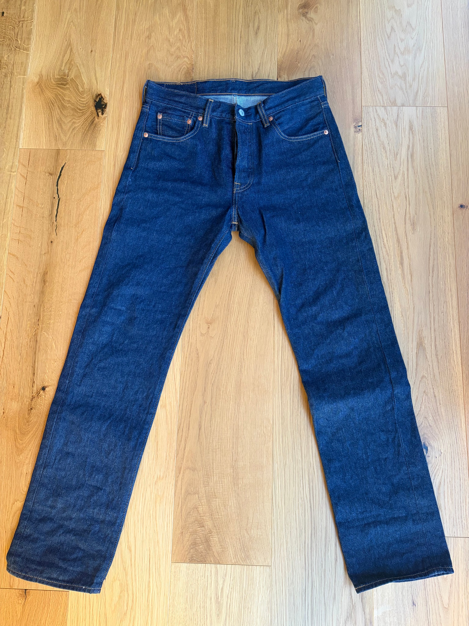 Levi's 501 Original Button-Fly Straight Jeans "Rigid"