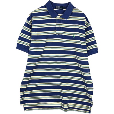 古着 ラルフローレン Ralph Lauren POLO by Ralph Lauren 半袖 ボーダー ポロシャツ メンズXL相当/eaa635165