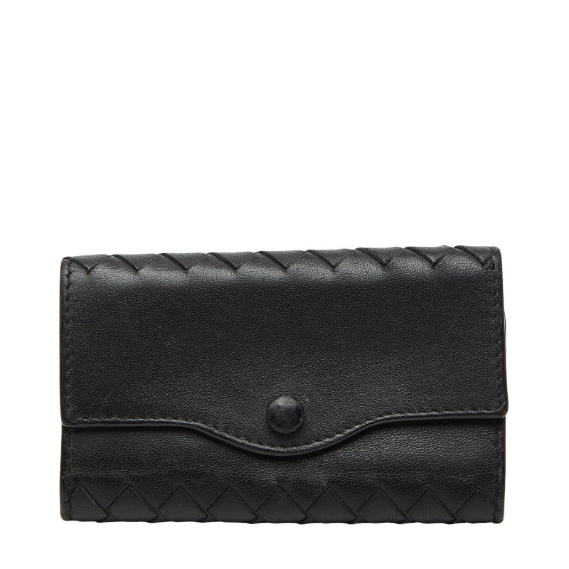 ボッテガヴェネタ イントレチャート キーケース ブラック レザー レディース BOTTEGAVENETA 【中古】