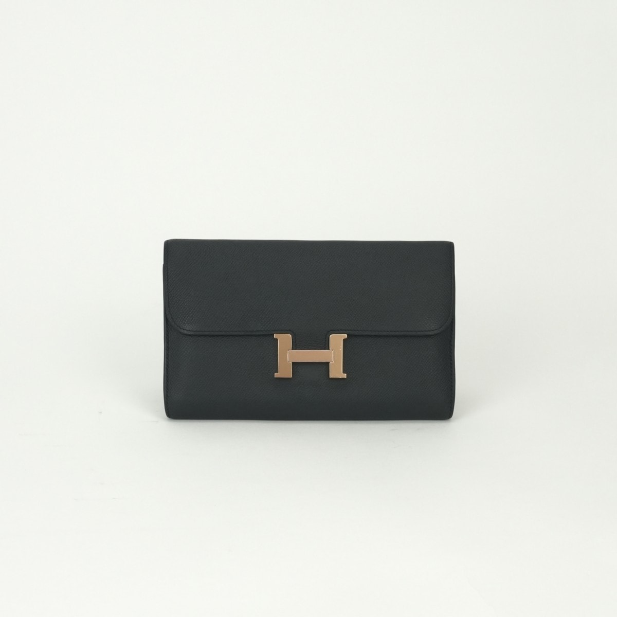 エルメス HERMES コンスタンスロング コンスタンス ロング 財布 長財布 ロングウォレット エプソン ノワール Noir ブラック Black 黒 ピンクゴールド(ローズゴールド)金具 ヴォーエプソン