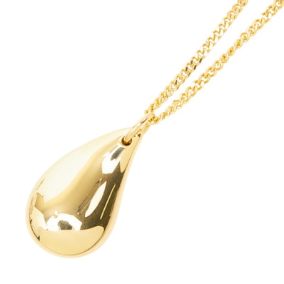 ティファニー ゴールド K18YG イエローゴールド エルサ ペレッティ ティアドロップ ペンダント ネックレス レディース TIFFANY&Co. 【中古】