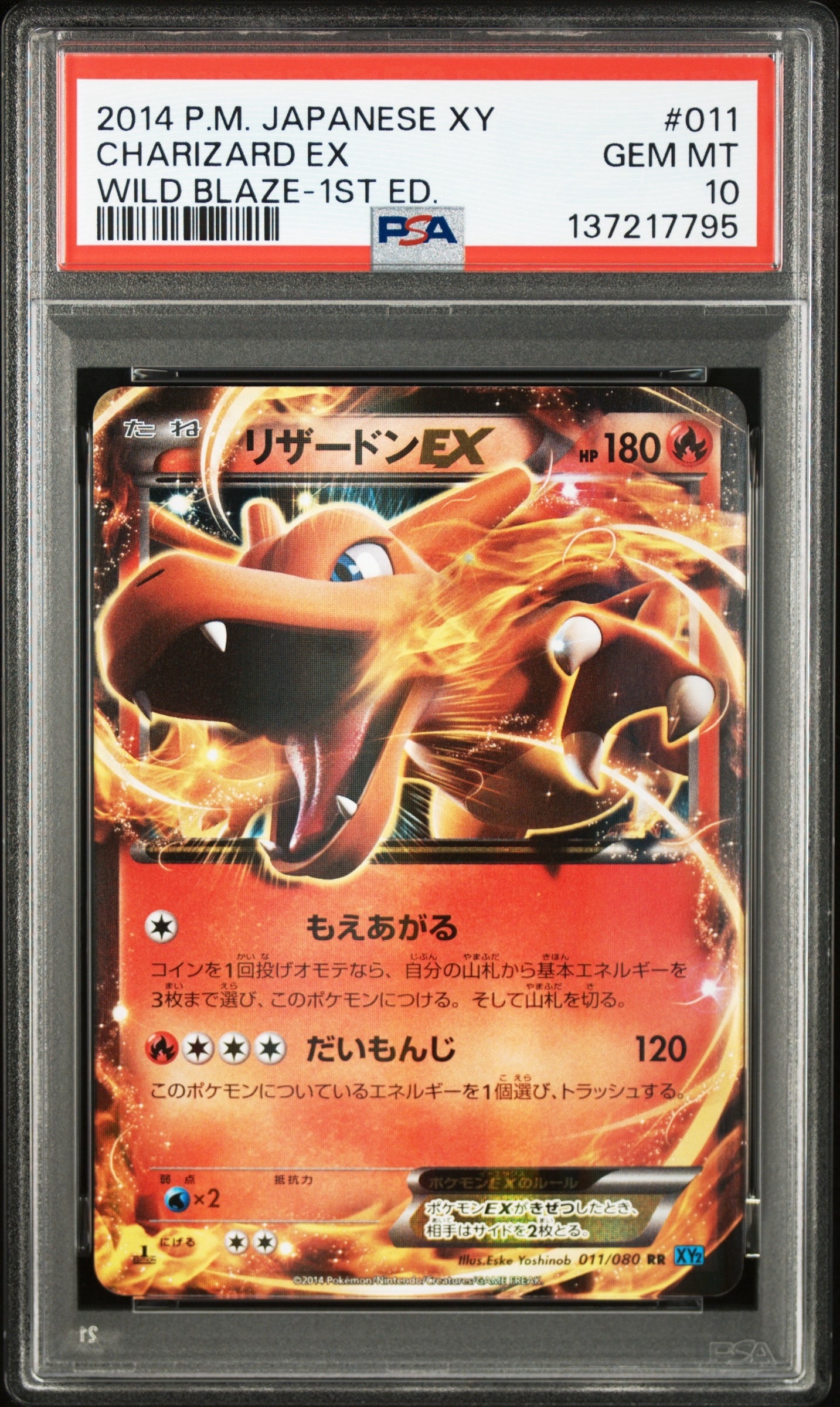 PSA10 リザードンEX RR XY2 011/080 ワイルドブレイズ リザードンEX RR :1ED [XY2 011/080](拡張パック「ワイルドブレイズ