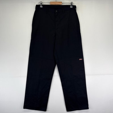 古着 ディッキーズ Dickies パンツ ダブルニー ツールポケット ワーク ジッパーフライ ワンポイントロゴ W32 L34 ブラック系 メンズ