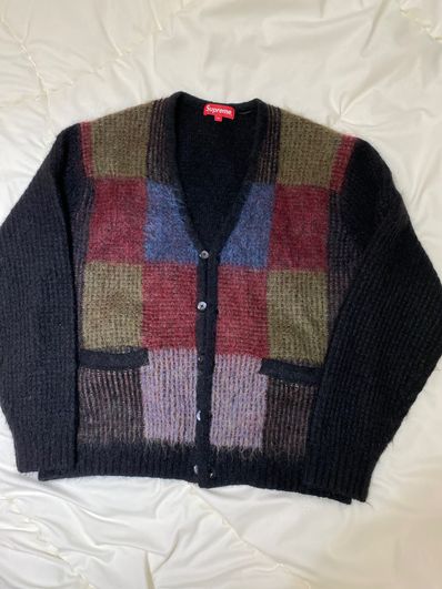 Supreme Brushed Grid Cardigan "Black"