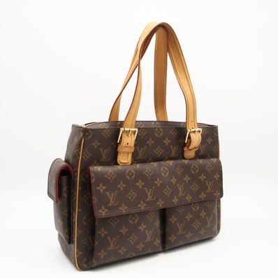 LOUIS VUITTON ルイ・ヴィトン モノグラム ミュルティプリ シテ M51162 ハンドバッグ ブラウン コーティングキャンバス レザー レディース
