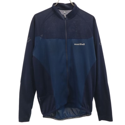 mont-bell モンベル 長袖 サイクール ロングスリーブジップ シャツ L ネイビー アウトドア