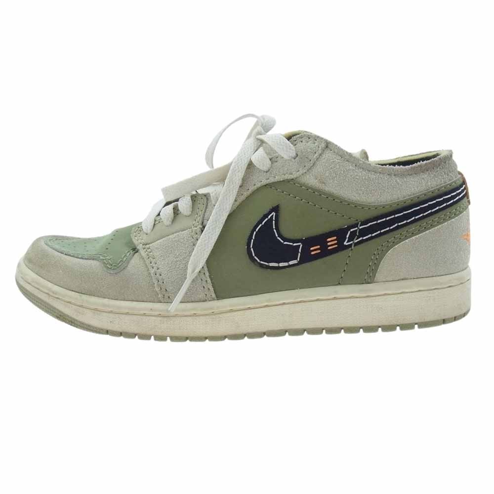 NIKE AIR JORDAN ナイキ ジョーダン スニーカー FD6819-300 Air Jordan 1 Low SE Craft Light Olive Black AJ1 エアジョーダン ロー クラフト ライトオリーブ ブラック スニーカー 【中古】